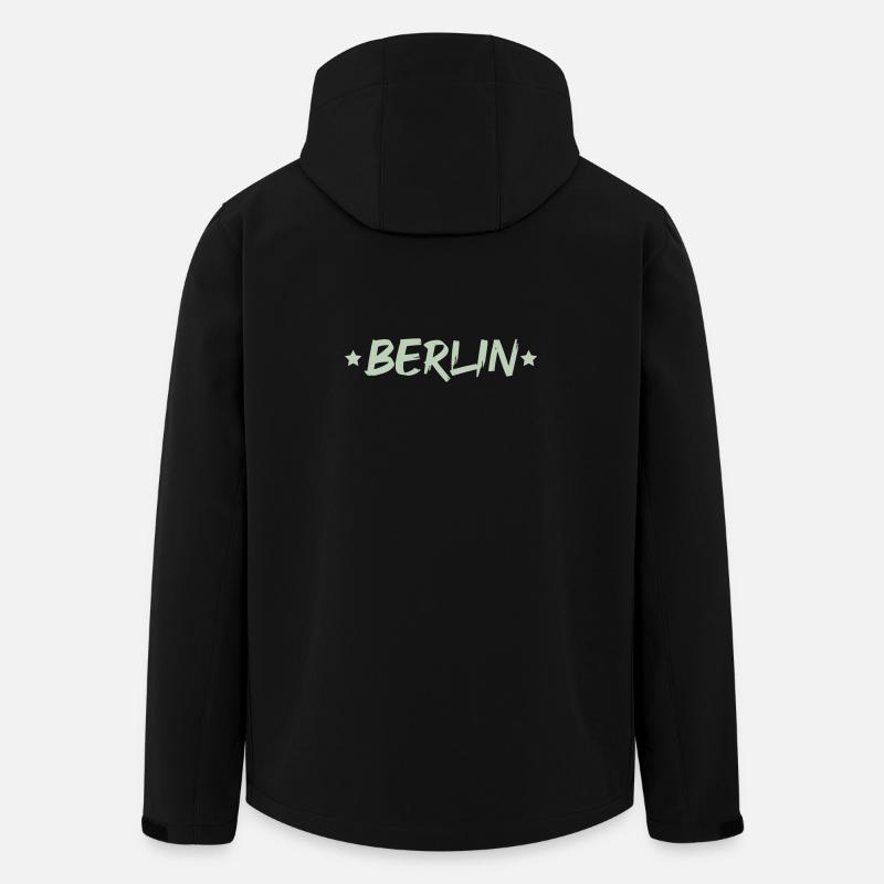 berlin_star - Recycelte Männer Softshell-Jacke von Stanley/Stella - Schwarz