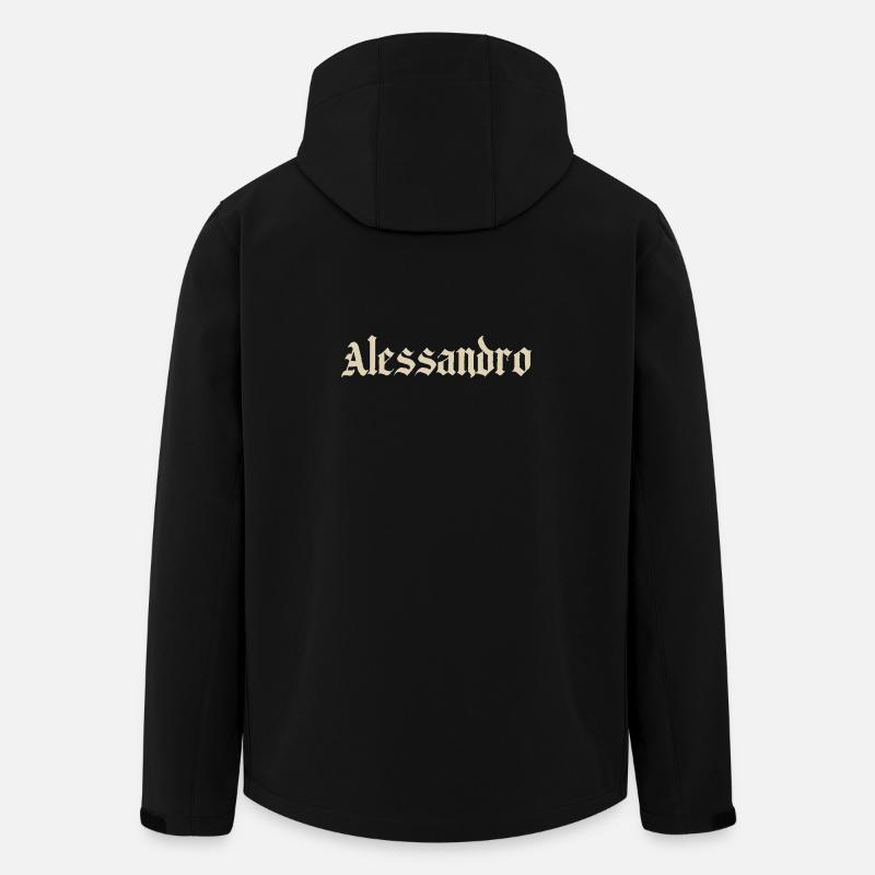 Alessandro Gothic Script - Recycelte Männer Softshell-Jacke von Stanley/Stella - Schwarz
