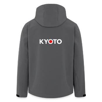 KYOTO Japon Drapeau Japonais - Veste softshell homme en polyester recyclé Stanley/Stella - charbon - Dos - AI Model Male 185 light (185cm)