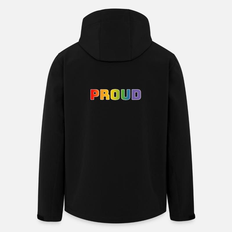 Rainbow proud white - Men’s Recycled Softshell Jacket by Stanley/Stella - black