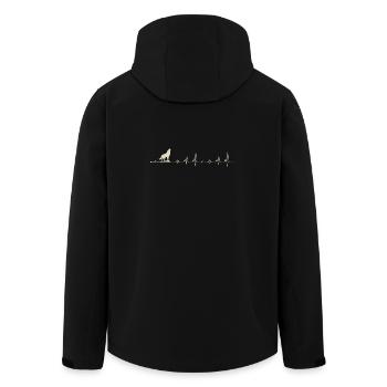 Pouls du loup solitaire - Veste softshell homme en polyester recyclé Stanley/Stella - noir - Dos - AI Model Male 185 light (185cm)