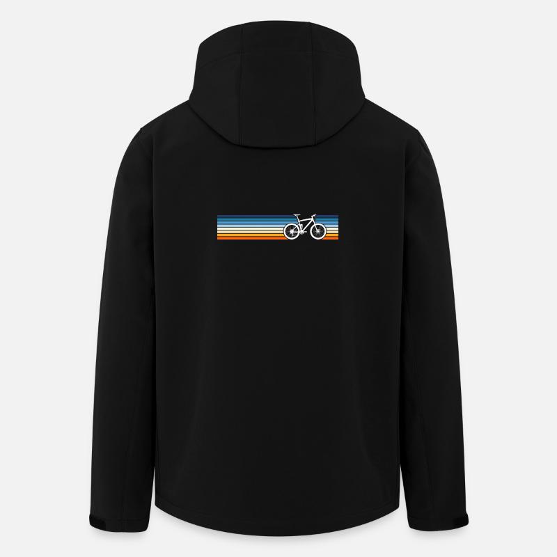 Vibrant Bicycle Sunset Silhouette Design - Men’s Recycled Softshell Jacket by Stanley/Stella - black