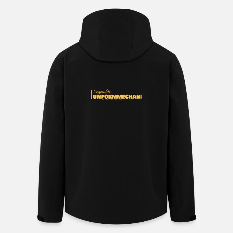 Profession : Mécanicien de formage - Veste softshell homme en polyester recyclé Stanley/Stella - noir