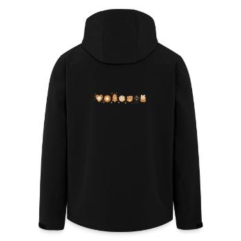 Biscuits de Noël - Veste softshell homme en polyester recyclé Stanley/Stella - noir - Dos - AI Model Male 185 light (185cm)