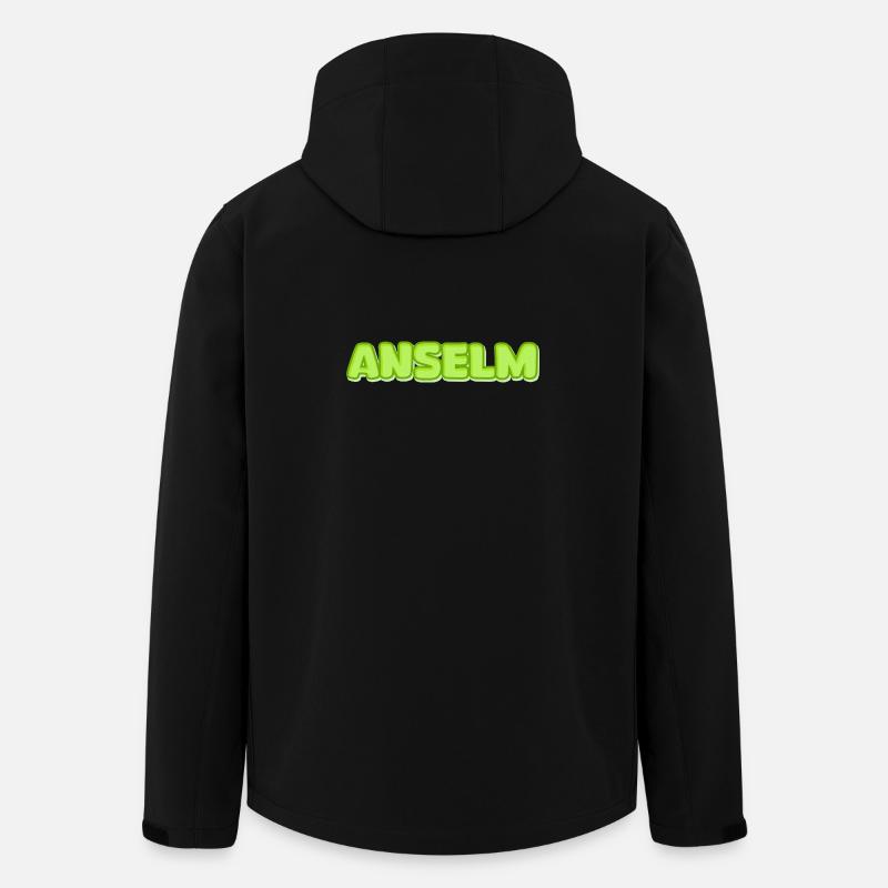 First name Anselm - Men’s Recycled Softshell Jacket by Stanley/Stella - black