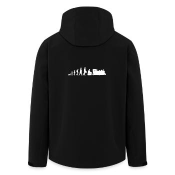 Développement de l’Eisenbahnfreund - Veste softshell homme en polyester recyclé Stanley/Stella - noir - Dos - AI Model Male 185 light (185cm)