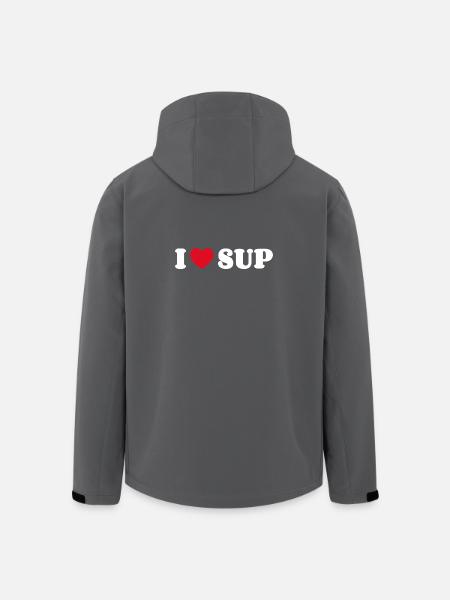 Adoro il SUP Stand-up Paddle Stand Up Paddle - Giacca softshell uomo in poliestere riciclato di Stanley/Stella - nero
