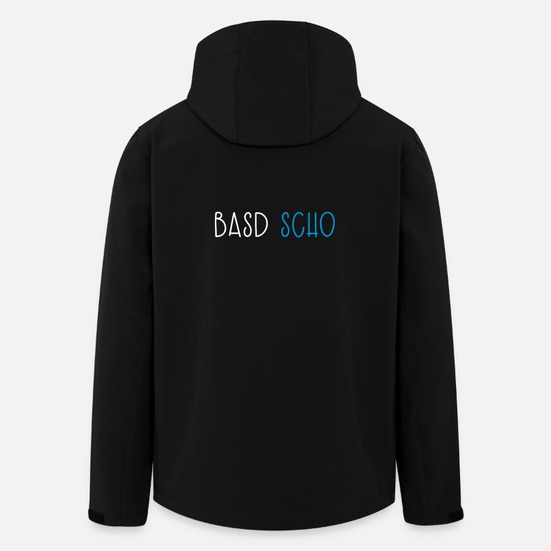 Basd Scho Bavière Dialecte bavarois - Veste softshell homme en polyester recyclé Stanley/Stella - noir