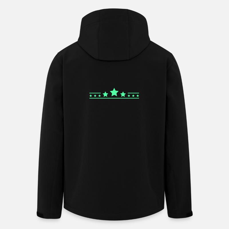Étoiles- - Veste softshell homme en polyester recyclé Stanley/Stella - noir