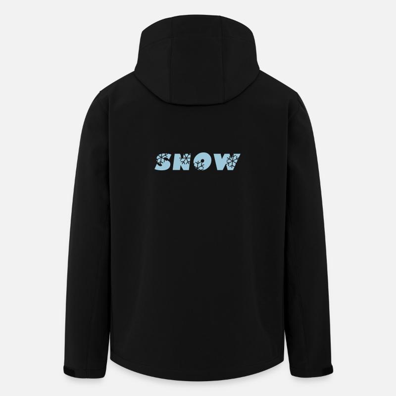 SNOW logo, Vector graphic - Men’s Recycled Softshell Jacket by Stanley/Stella - black