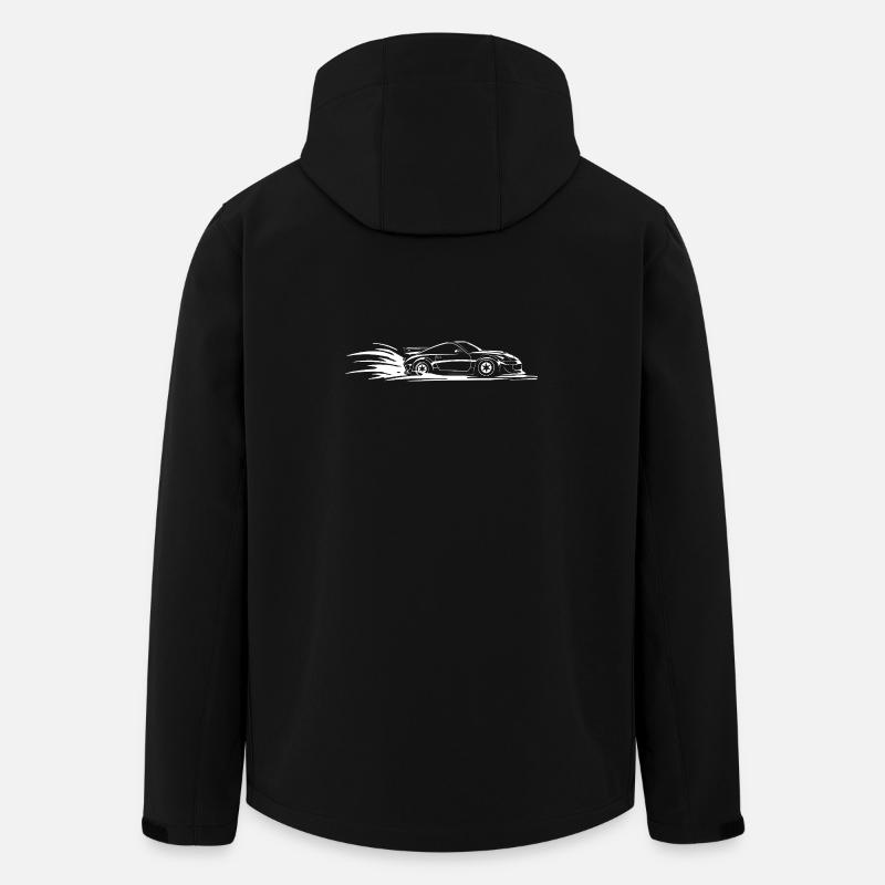 Voiture Sport Graphique Abstraite - Veste softshell homme en polyester recyclé Stanley/Stella - noir