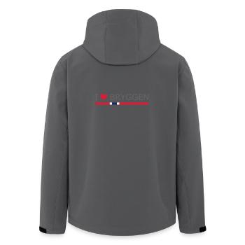 J’aime Bryggen - Norvège - Norvège - Norvège - Veste softshell homme en polyester recyclé Stanley/Stella - noir - Dos - AI Model Male 185 light (185cm)