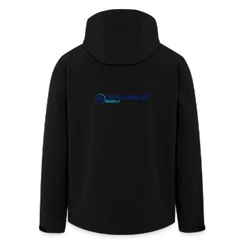 Leises Design auf dem neuesten Stand - Recycelte Männer Softshell-Jacke von Stanley/Stella - Schwarz - Hinten - AI Model Male 185 light (185cm)