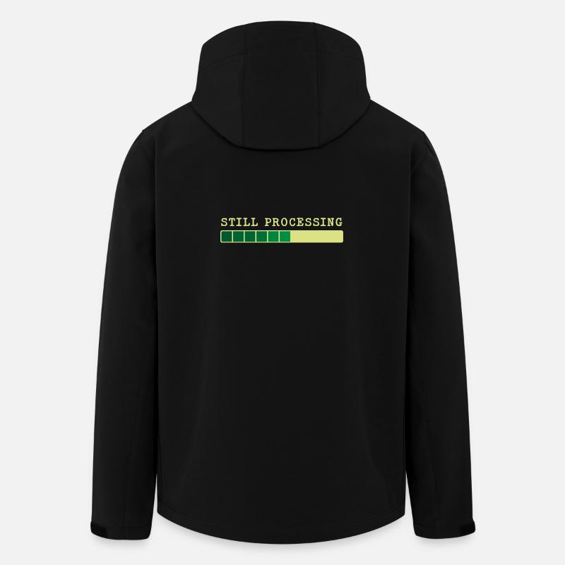 Still Processing - Trwa Przetwarzanie - Men’s Recycled Softshell Jacket by Stanley/Stella - black