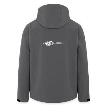 Dartpfeil Symbol Feuer - Recycelte Männer Softshell-Jacke von Stanley/Stella - Schwarz - Hinten - AI Model Male 185 light (185cm)