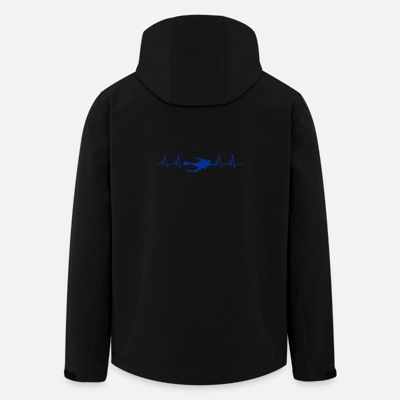 Plongée Heartbeat de Plongeur - Veste softshell homme en polyester recyclé Stanley/Stella - noir