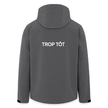 Zu früher Humor moderne Haltung - Recycelte Männer Softshell-Jacke von Stanley/Stella - Schwarz - Hinten - AI Model Male 185 light (185cm)