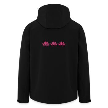 Lotus Flower Lotus Flower Violet Flower Flower Yoga - Men’s Recycled Softshell Jacket by Stanley/Stella - black - Back - AI Model Male 185 light (185cm)