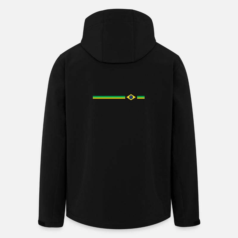 Brasilien-Design-Logo - Recycelte Männer Softshell-Jacke von Stanley/Stella - Schwarz