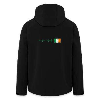 Drapeau de l’Irlande Heartbeat - Veste softshell homme en polyester recyclé Stanley/Stella - noir - Dos - AI Model Male 185 light (185cm)