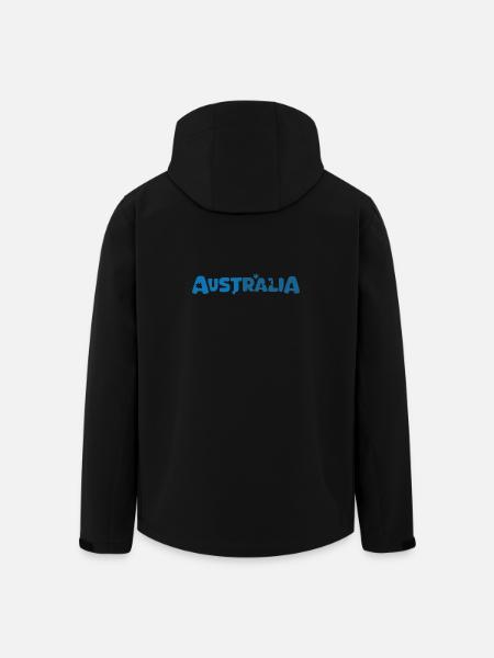 Australia lettering logo star icon icon - Men’s Recycled Softshell Jacket by Stanley/Stella - black