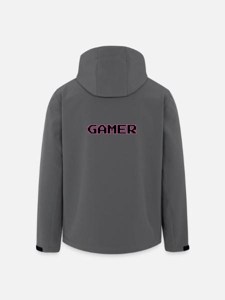 Retro Gamer Pixel Text - Recycelte Männer Softshell-Jacke von Stanley/Stella - Schwarz