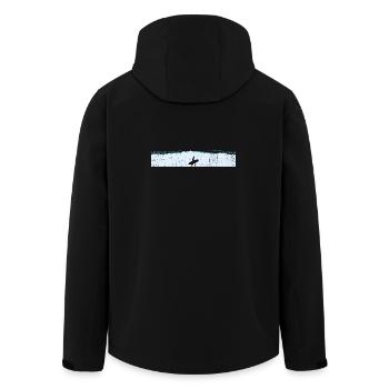 Big wave - Men’s Recycled Softshell Jacket by Stanley/Stella - black - Back - AI Model Male 185 light (185cm)