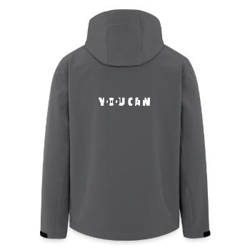 you can do it - Recycelte Männer Softshell-Jacke von Stanley/Stella - Anthrazit - Hinten - AI Model Male 185 light (185cm)