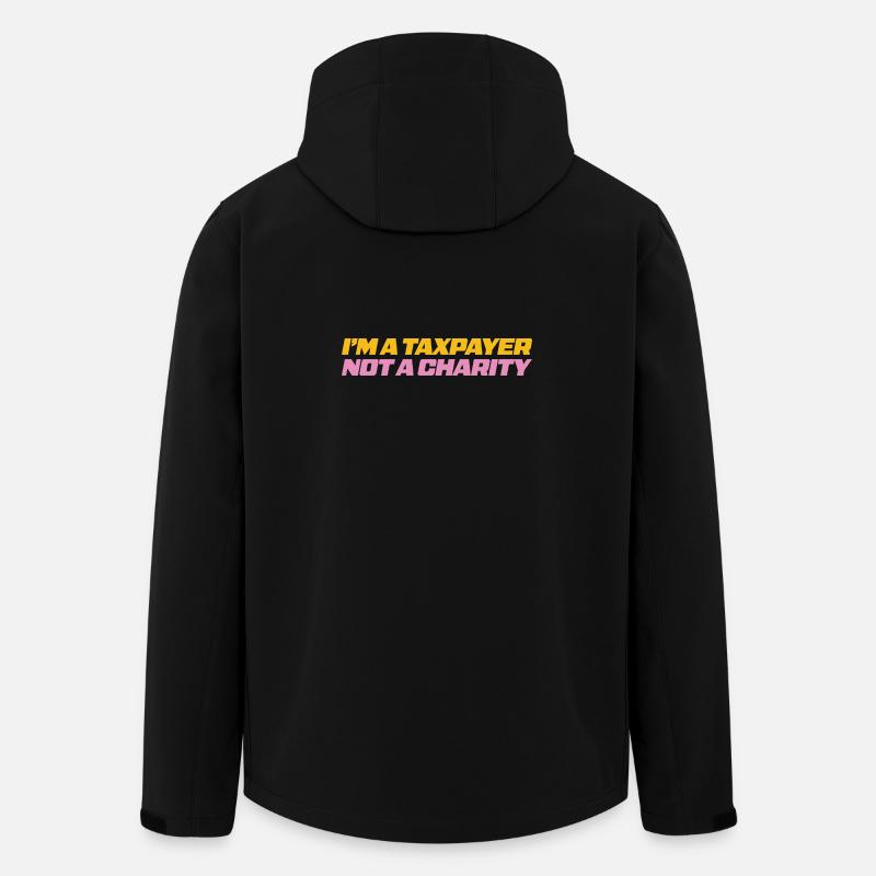 Je suis un contribuable, pas un organisme de bienfaisance - Veste softshell homme en polyester recyclé Stanley/Stella - noir