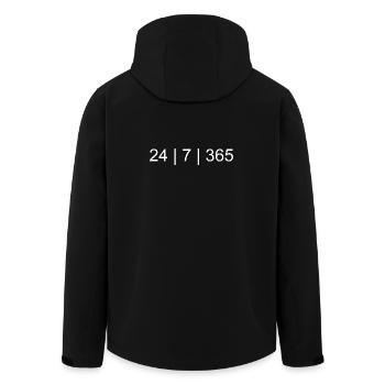 24/7/365 – Always On Lifestyle Design - Men’s Recycled Softshell Jacket by Stanley/Stella - black - Back - AI Model Male 185 light (185cm)