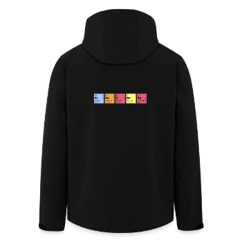 Chemie Kreuzberg - Recycelte Männer Softshell-Jacke von Stanley/Stella - Schwarz - Hinten - AI Model Male 185 light (185cm)