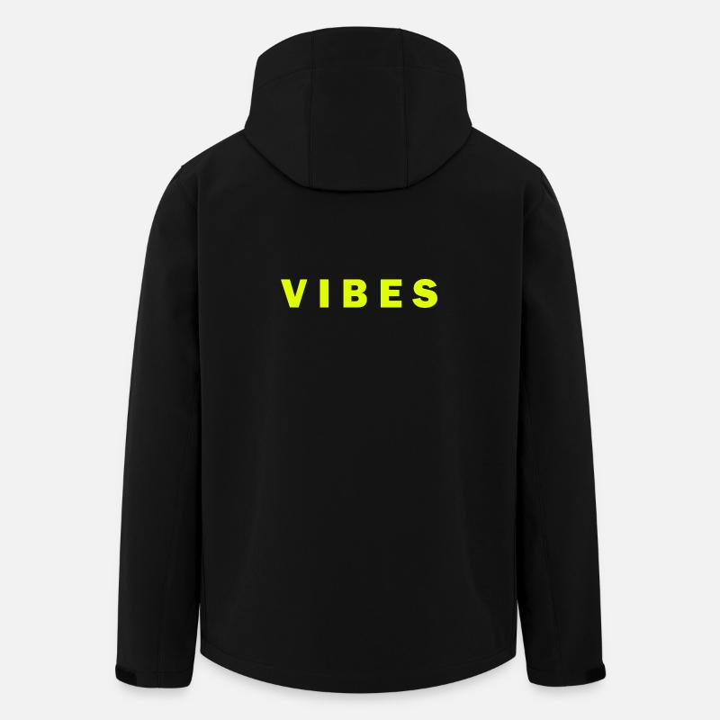 Elektrische Neon-VibesDesign - Recycelte Männer Softshell-Jacke von Stanley/Stella - Schwarz