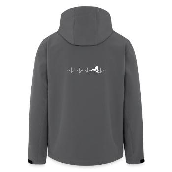 New York City Heart NYC Heartbeat EKG Proud State - Recycelte Männer Softshell-Jacke von Stanley/Stella - Anthrazit - Hinten - AI Model Male 185 light (185cm)