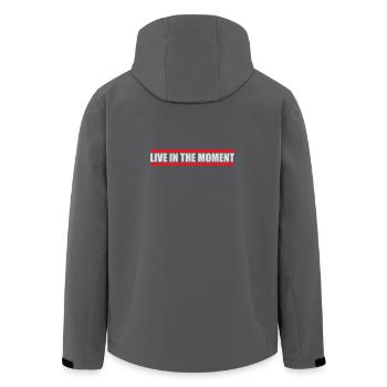 Live In The Moment Achtsamkeit Präsenz Bewusstsein - Recycelte Männer Softshell-Jacke von Stanley/Stella - Anthrazit - Hinten - AI Model Male 185 light (185cm)