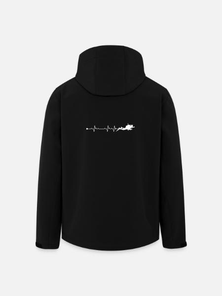 Herzschlag-Tauchen - Recycelte Männer Softshell-Jacke von Stanley/Stella - Schwarz