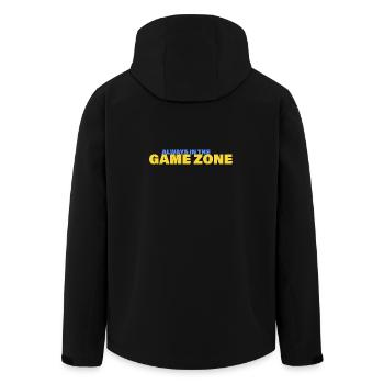 GAME ZONE - Recycelte Männer Softshell-Jacke von Stanley/Stella - Schwarz - Hinten - AI Model Male 185 light (185cm)