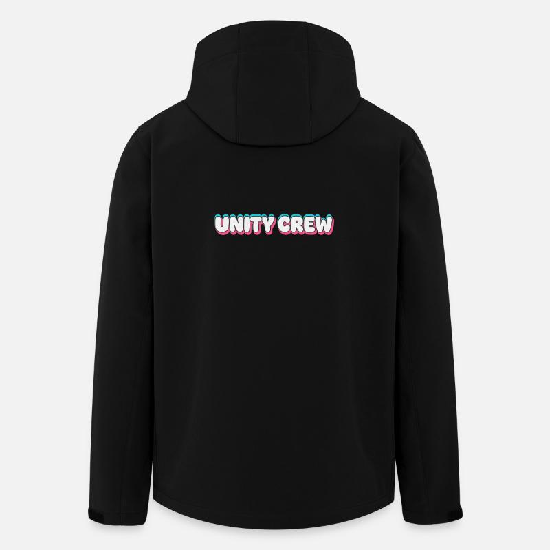Unity Crew Graffiti-Farbblase - Recycelte Männer Softshell-Jacke von Stanley/Stella - Schwarz