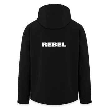 REBEL - Recycelte Männer Softshell-Jacke von Stanley/Stella - Schwarz - Hinten - AI Model Male 185 light (185cm)