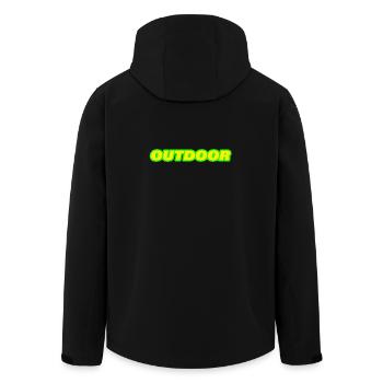 EXTÉRIEUR - Veste softshell homme en polyester recyclé Stanley/Stella - noir - Dos - AI Model Male 185 light (185cm)