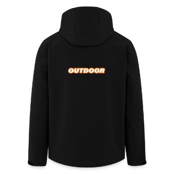 EXTÉRIEUR - Veste softshell homme en polyester recyclé Stanley/Stella - noir - Dos - AI Model Male 185 light (185cm)