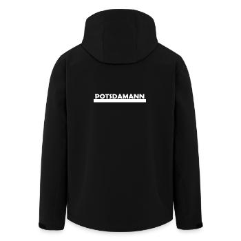 POTSDAMANN - Recycelte Männer Softshell-Jacke von Stanley/Stella - Schwarz - Hinten - AI Model Male 185 light (185cm)