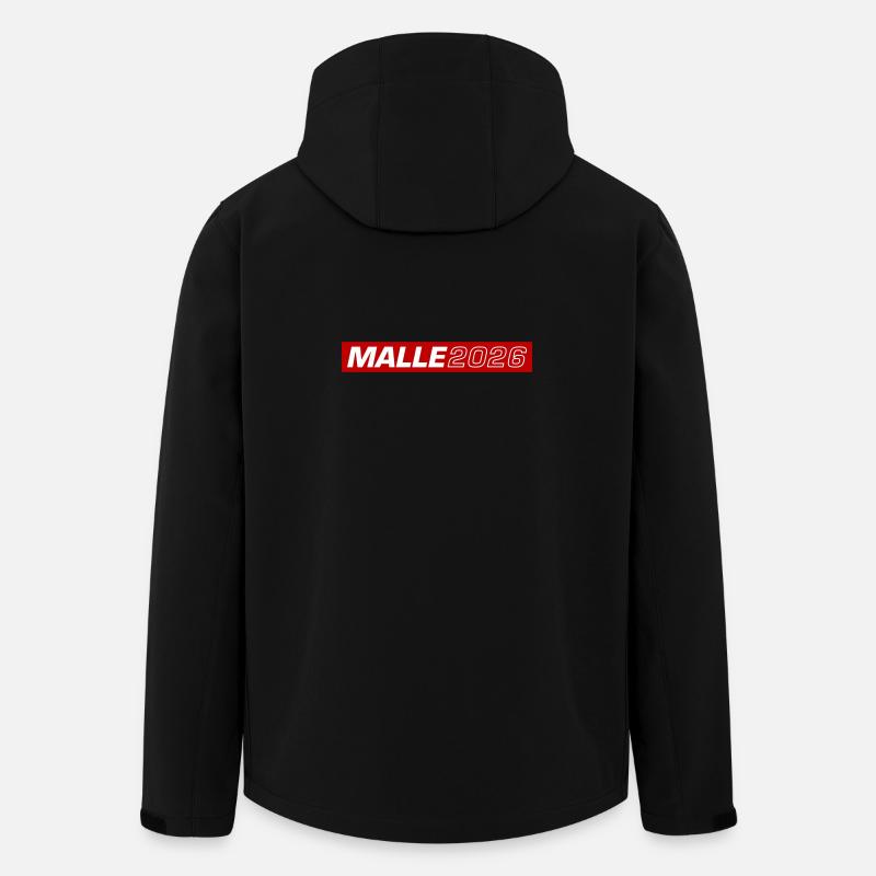 Malle 2026 Mallorca - Recycelte Männer Softshell-Jacke von Stanley/Stella - Schwarz
