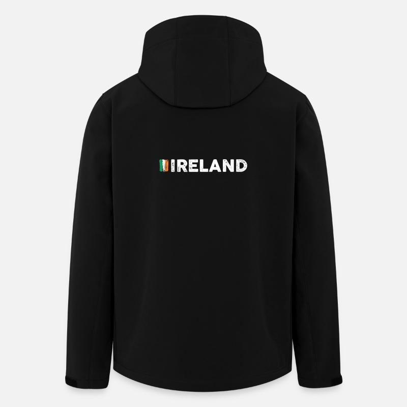 Drapeau de l’Irlande - Veste softshell homme en polyester recyclé Stanley/Stella - noir