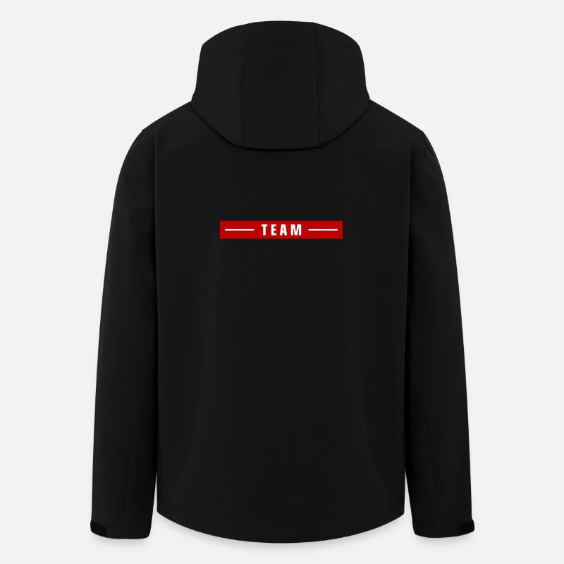 Team Strich - Recycelte Männer Softshell-Jacke von Stanley/Stella - Schwarz