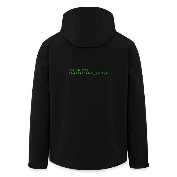 chmod 777 proprietary_os.exe - Humor Geek Tshirt - Men’s Recycled Softshell Jacket by Stanley/Stella - black - Back - AI Model Male 185 light (185cm)