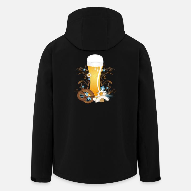 Wheat beer with snack - Men’s Recycled Softshell Jacket by Stanley/Stella - black