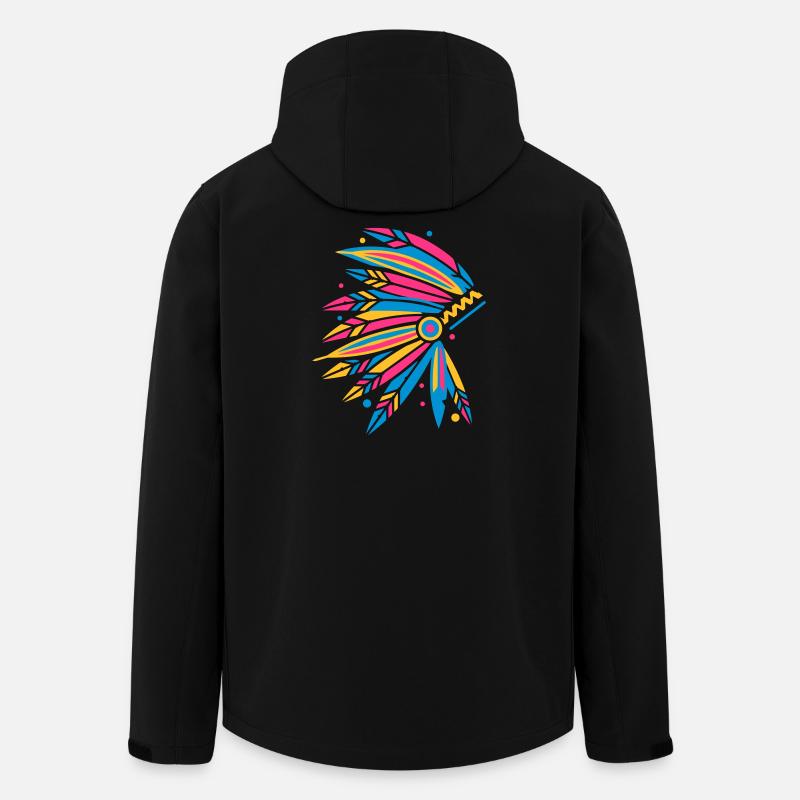 Kopfschmuck Häuptling - Recycelte Männer Softshell-Jacke von Stanley/Stella - Schwarz