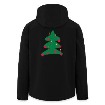 Christbaum - Recycelte Männer Softshell-Jacke von Stanley/Stella - Schwarz - Hinten - AI Model Male 185 light (185cm)