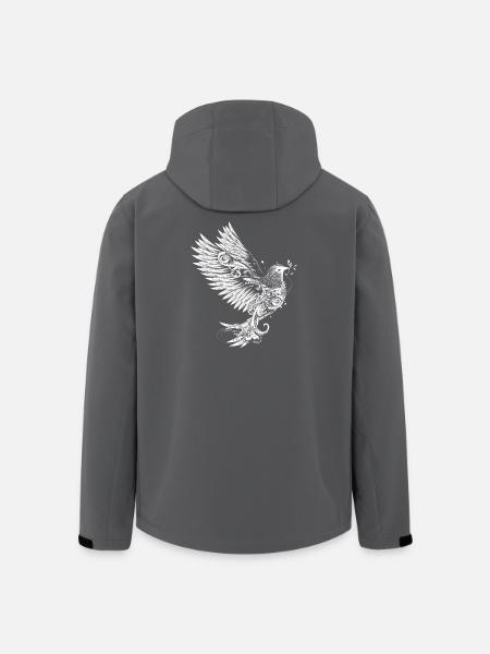 colombe blanche - Veste softshell homme en polyester recyclé Stanley/Stella - noir