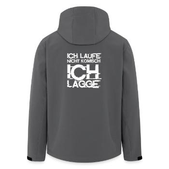 ICH LAUFE NICHT KOMISCH ICH LAGGE GAMING GAMER - Recycelte Männer Softshell-Jacke von Stanley/Stella - Anthrazit - Hinten - AI Model Male 185 light (185cm)